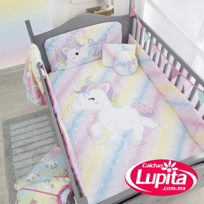 SET DE EDREDON CUNA UNICORNIO (Chiquimundo 23)