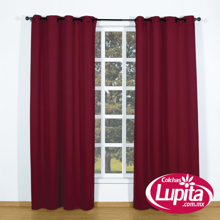SET DE CORTINAS BLACKOUT VINO  (Elefantito 25)
